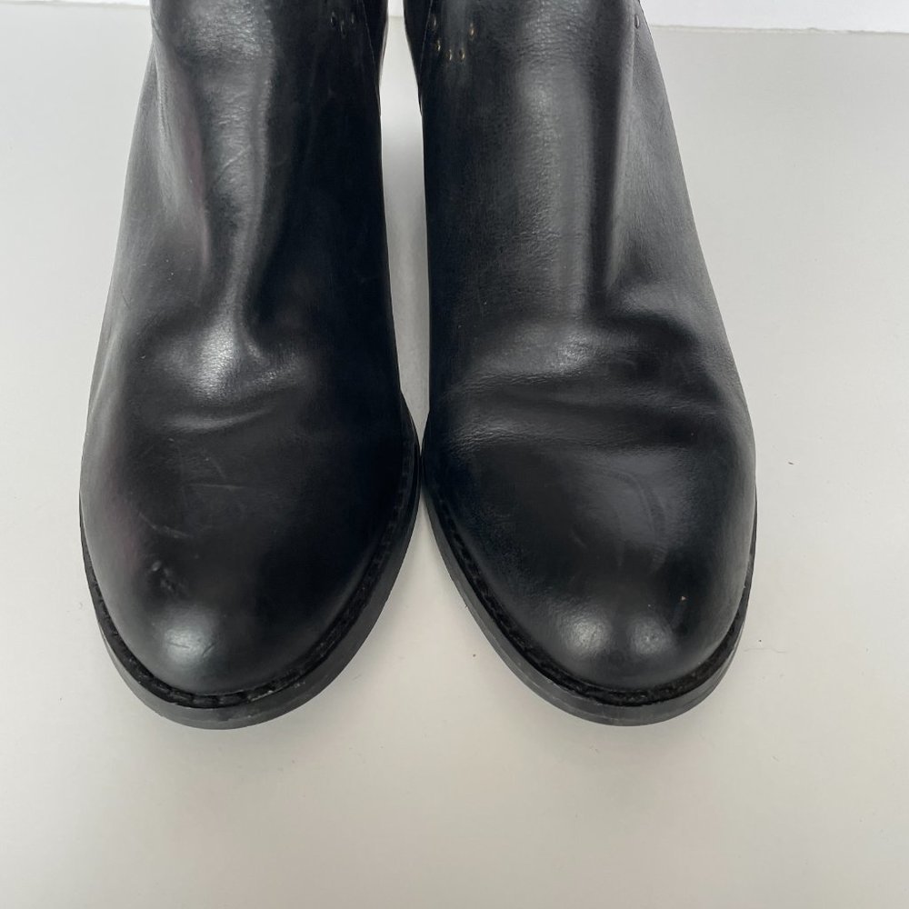 MIZ Mooz Nicole Ankle Booties Leather Studded Black 6.5 - Picture 9 of 9